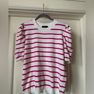 Striped White and Pink Top size XL